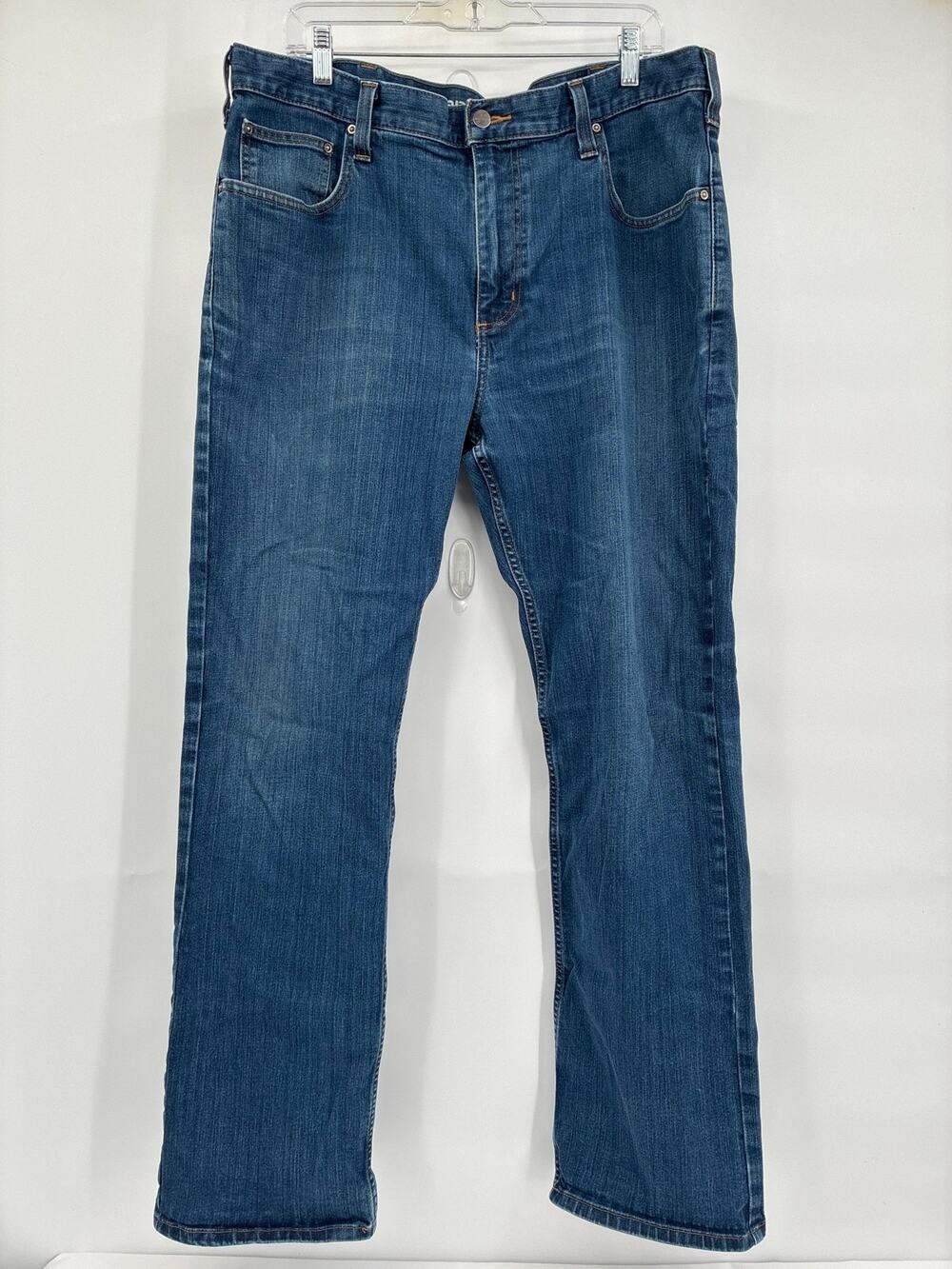 Carhartt Relaxed Fit Denim Blue Jeans Medium Wash 100115 Size 38x32